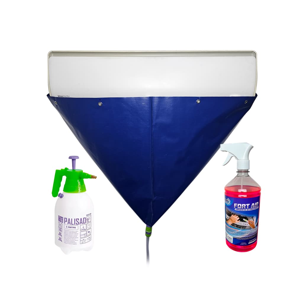 Kit Higienização de Ar Condicionado Com Bolsa Coletora até 30000 BTU´s Bactericida Aromatizado e Pulverizador 2L