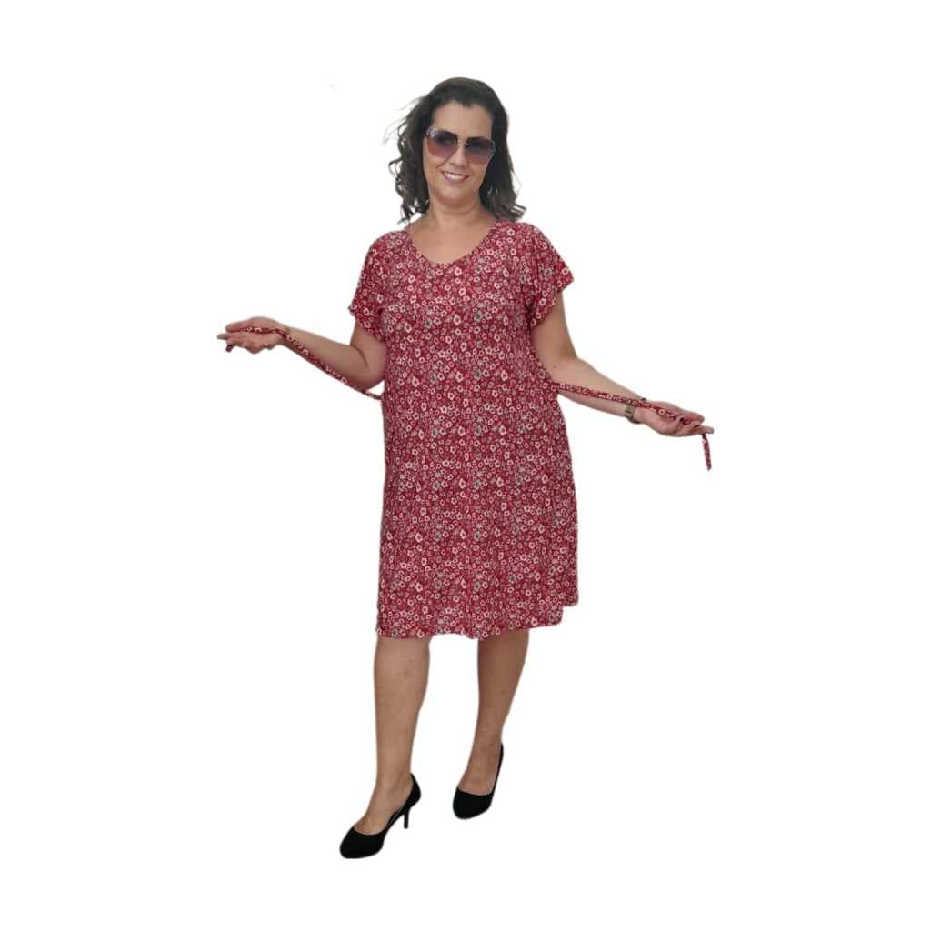 Vestido De Liganete De Amarrar Com Manga