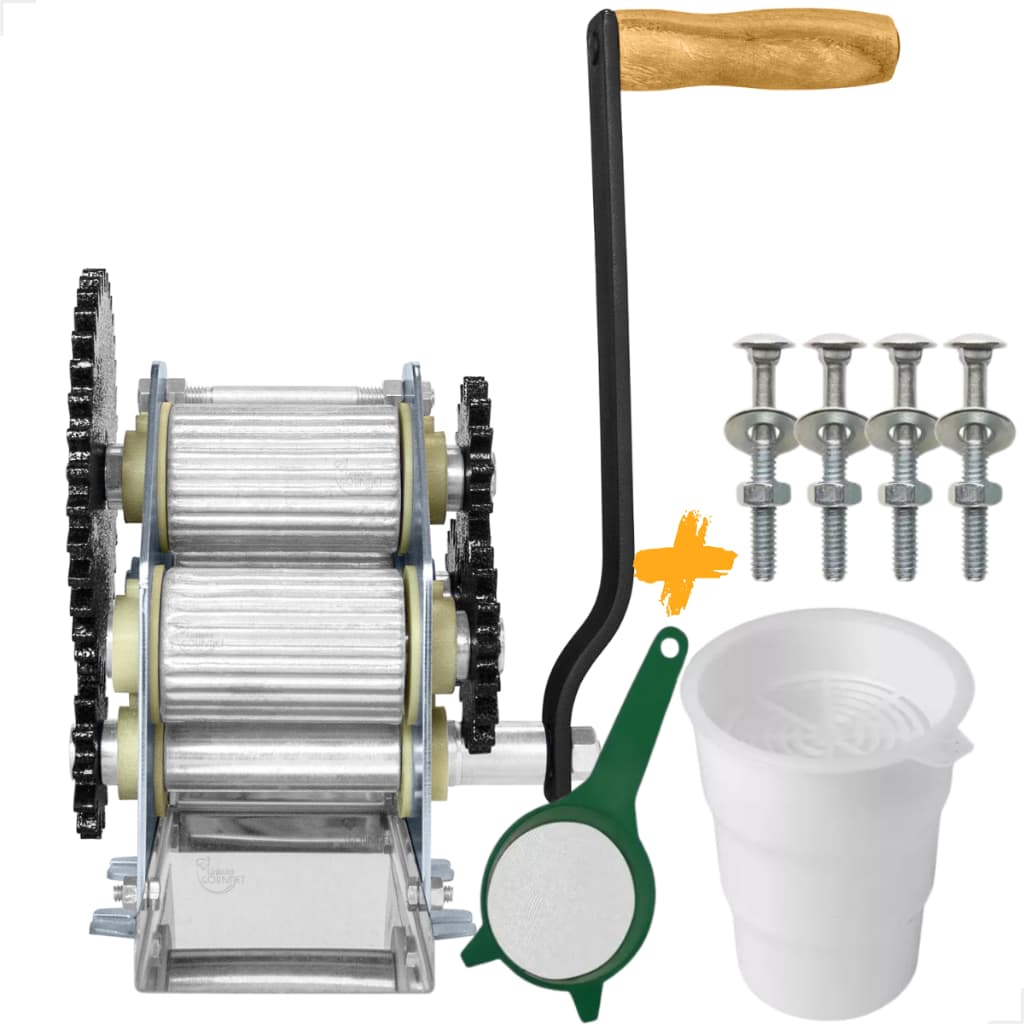 Garapeira Manual Engenhoca Cana Moedor 3 Moendas Metal Moer Cana