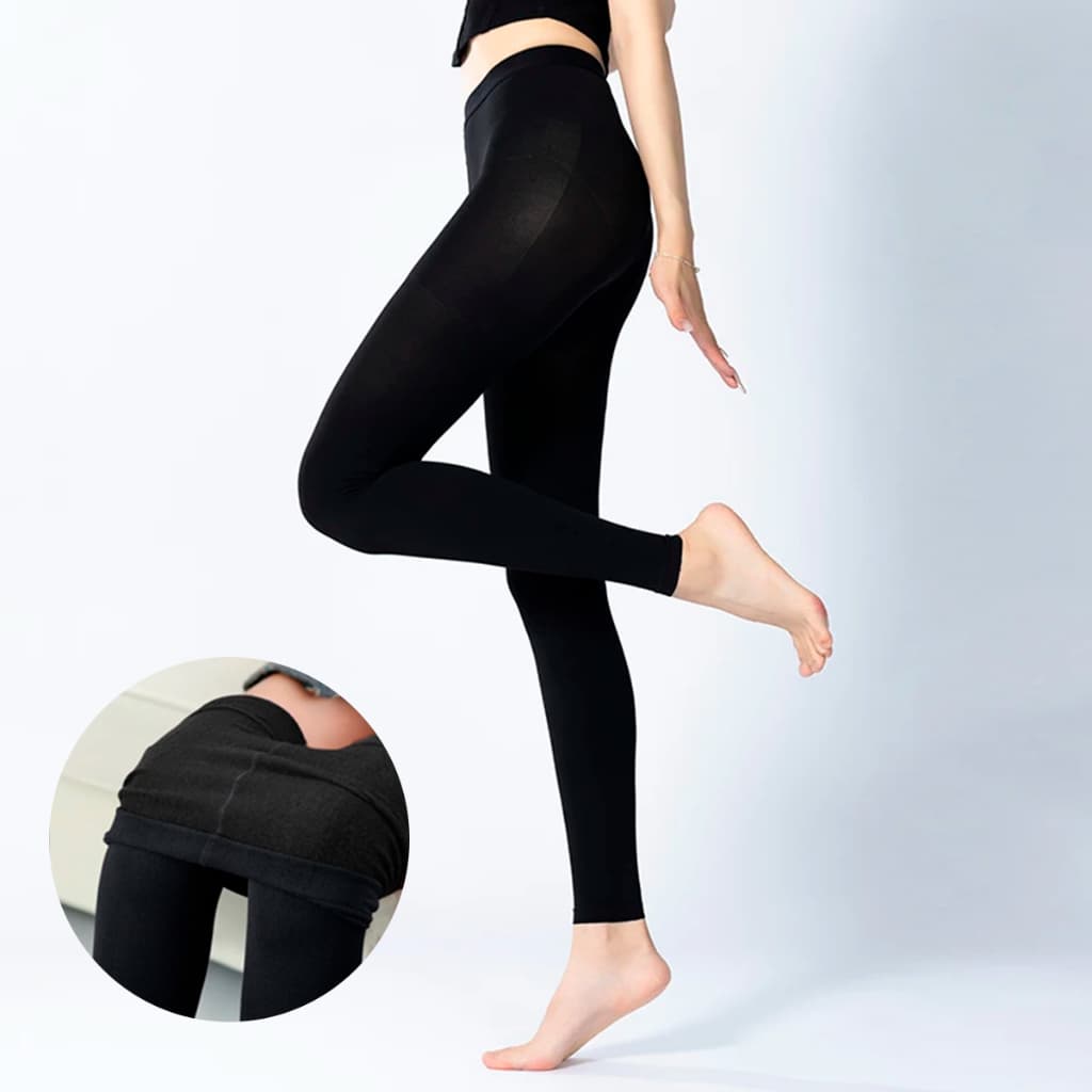Meia Calça Feminina Térmica de Frio sem costura Flanelada, Forrada para Inverno
