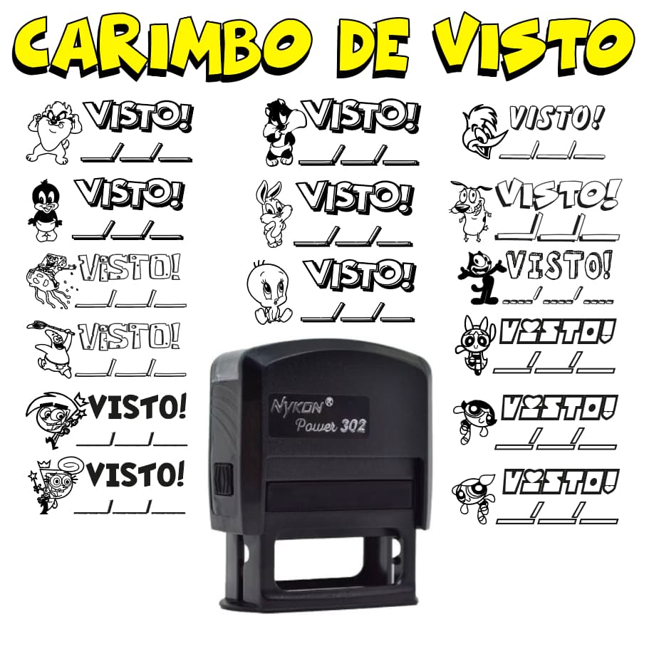 Carimbo de Visto para Professores e Educadores | Cultura POP - Nykon 302 (38x14mm)
