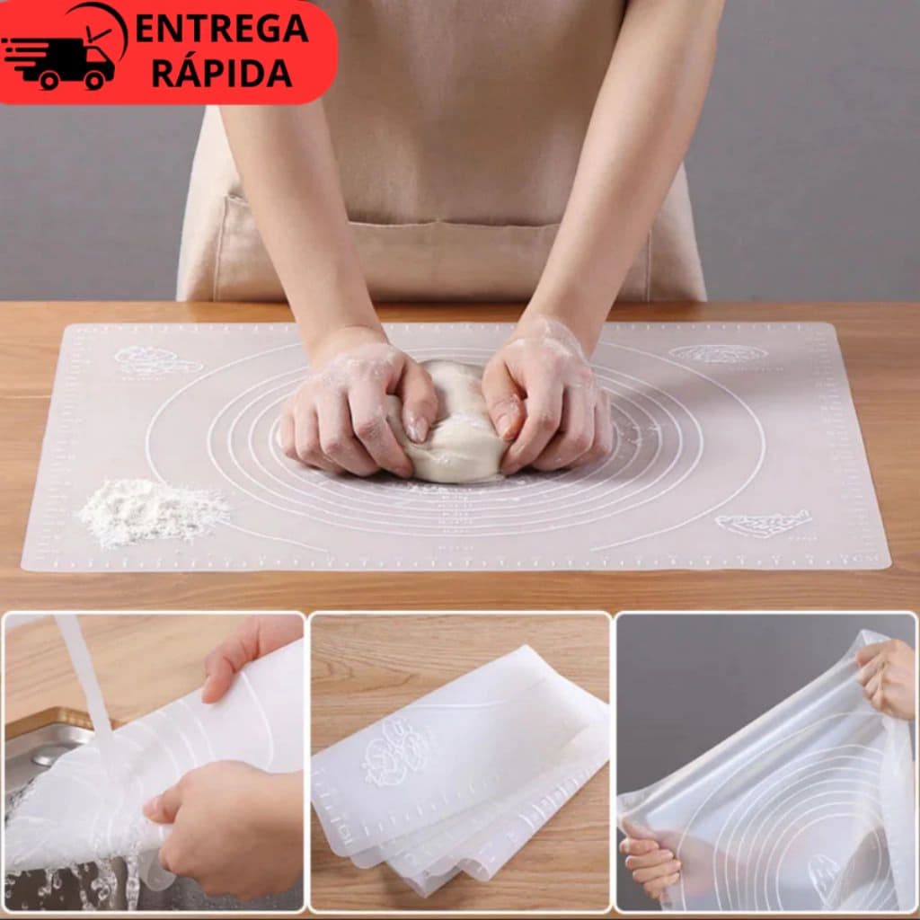 Tapete Culinário de Silicone Antiaderente-Confeitaria e Culinária