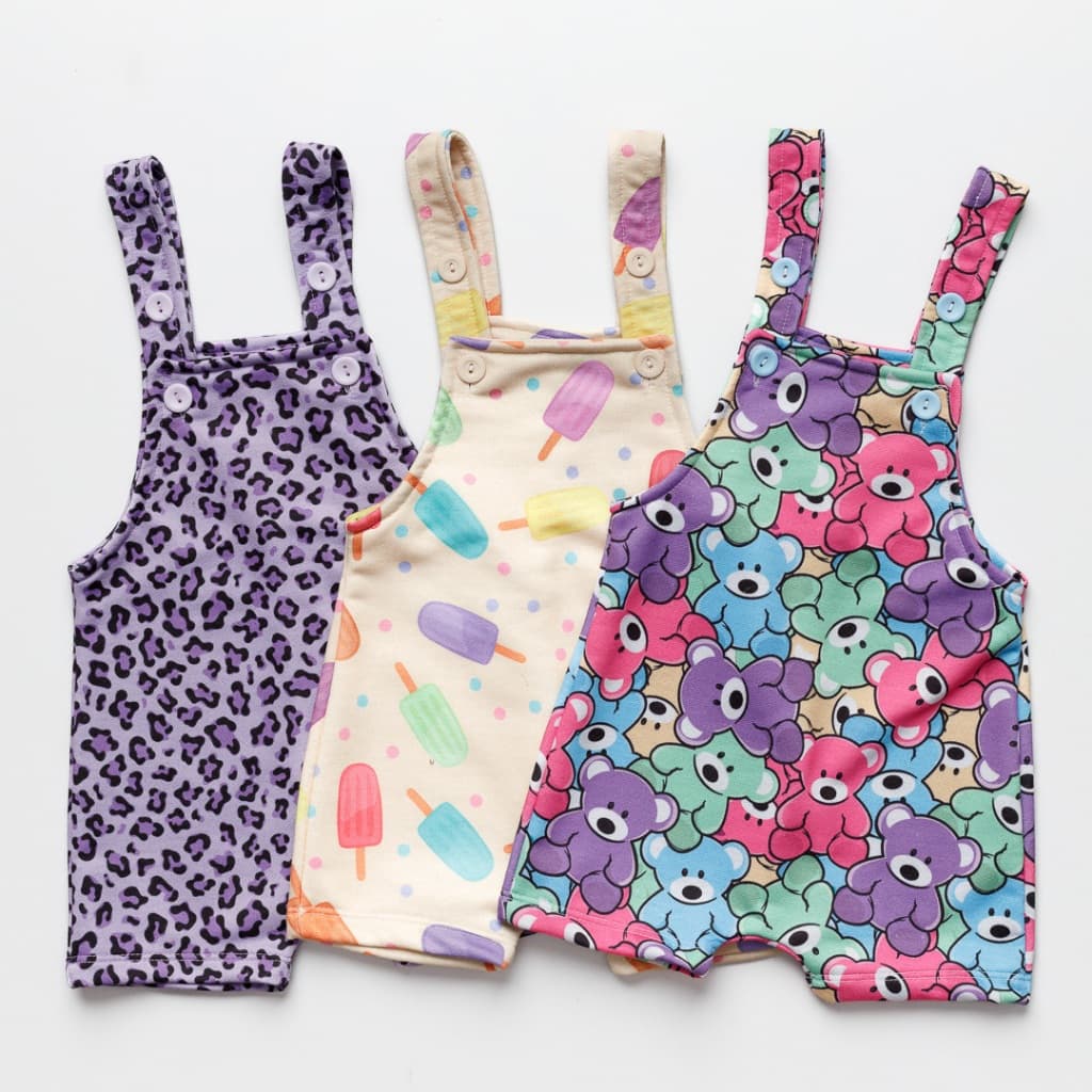 Kit 3 Jardineiras de bebê Verão Menina com Camiseta