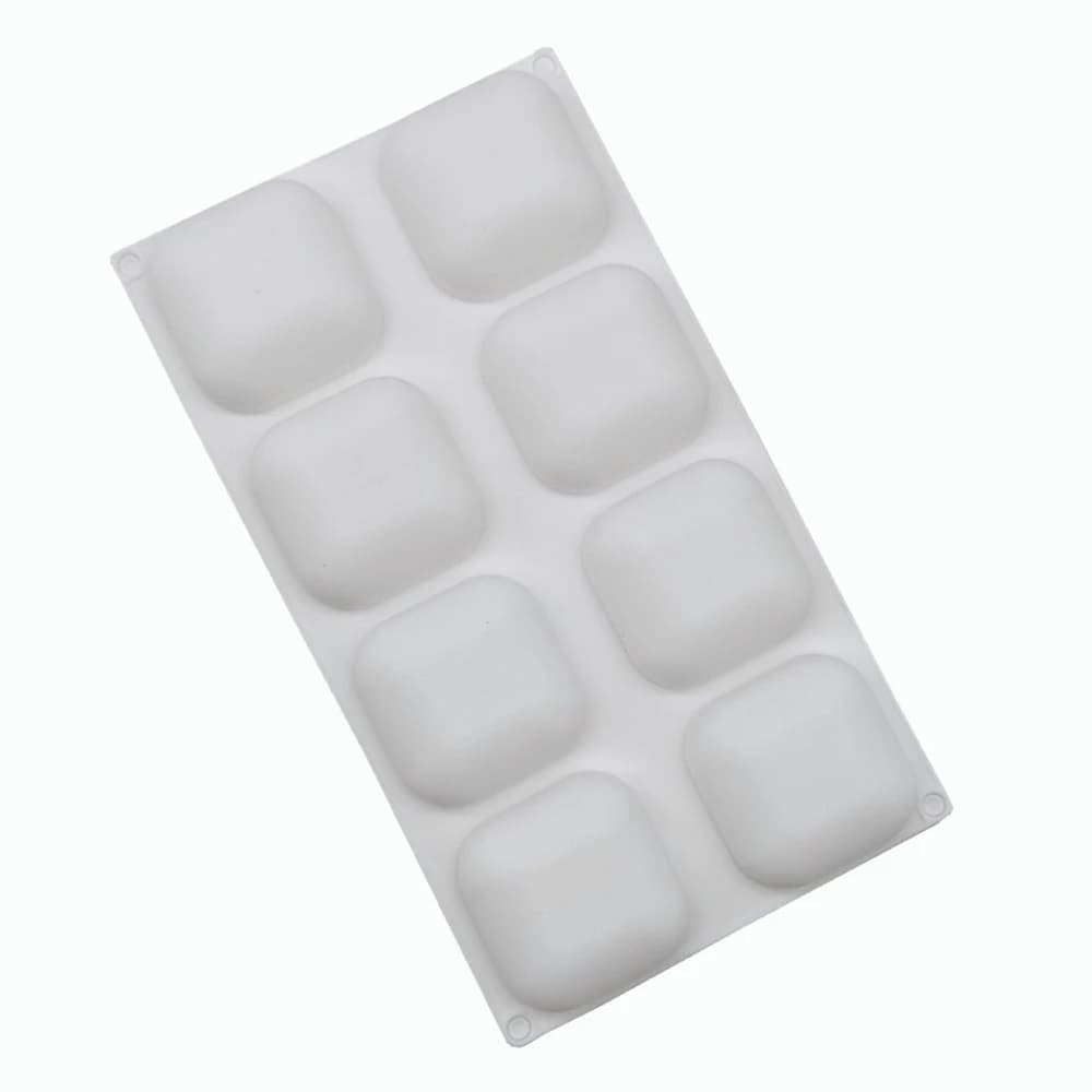 Forma Silicone Quadrada Com Borda 8 Cavidades
