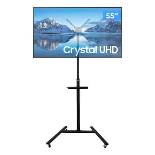 Suporte Tv Pedestal Com Ajuste De Altura 19 A 56 Com Rodizio Com E Sem Bandeja