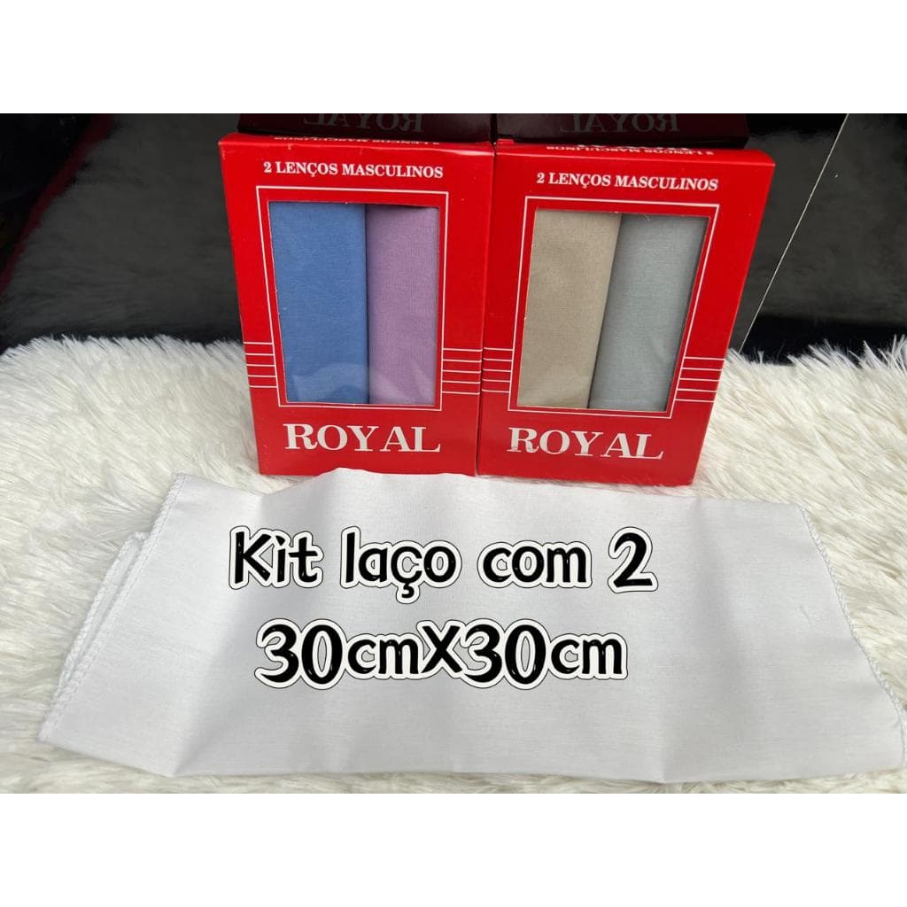 Caixa Com 2 Len莽os Masculinos Cores Sortidas Royal