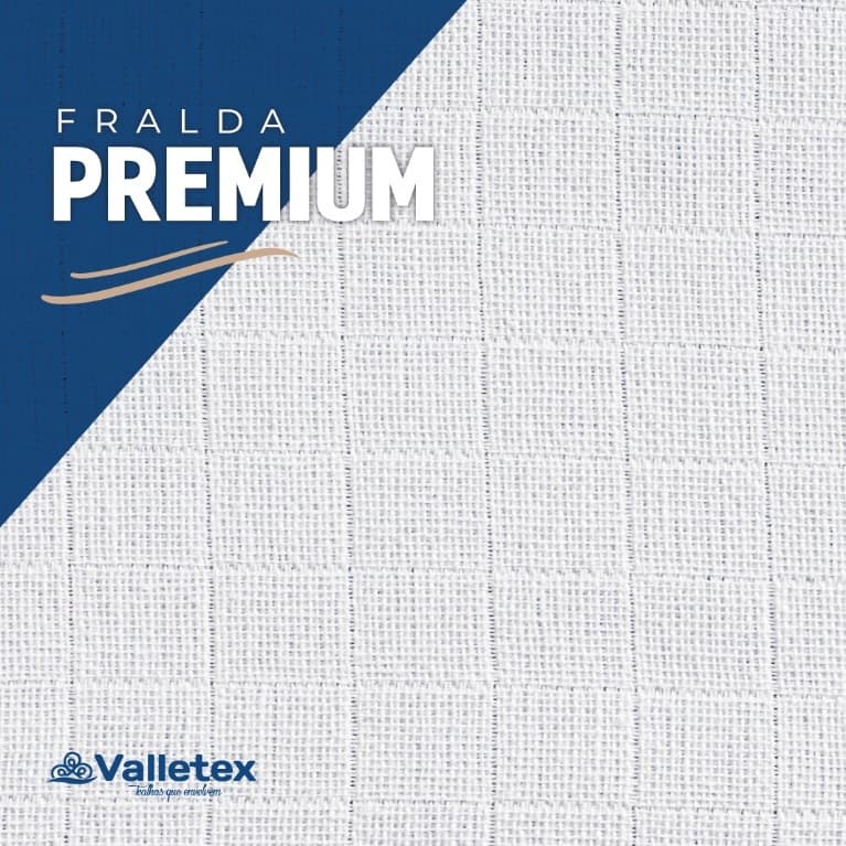 KIT Fraldas Valletex Premium de boca 35 x 50cm Overlock e Barra para Pintura e Bordado na Máquina.