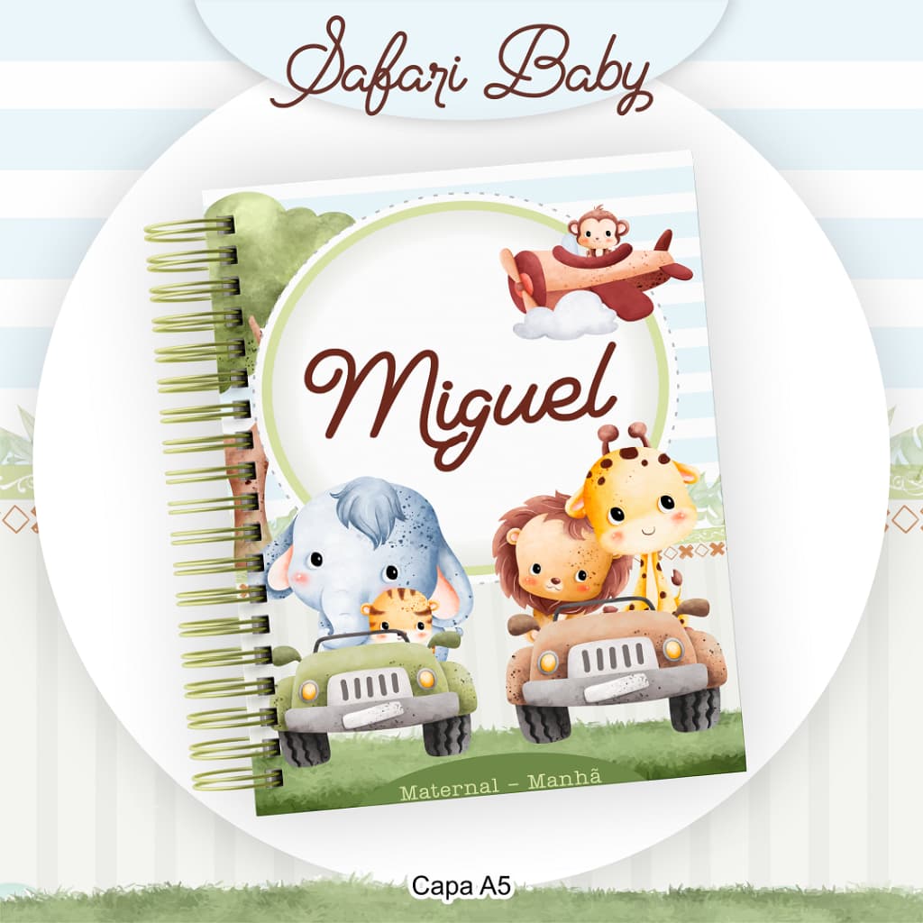 Caderneta de Vacina Personalizada - SAFARI BABY - PROMOÇÃO