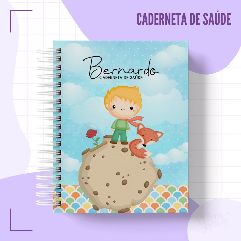 Caderneta de Vacina Personalizada - PEQUENO PRINCIPE - PROMOÇÃO