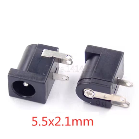 Conector femea de encaixe da fonte para consoles retro, mega drive, nes, phantom system, etc...