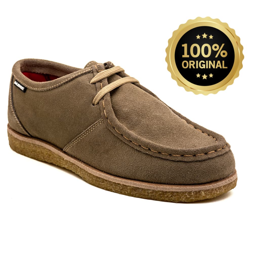 Sapato Mocassim Cannadian masculino retrô couro camurça sola látex crepe palmilha anatômica EVA.