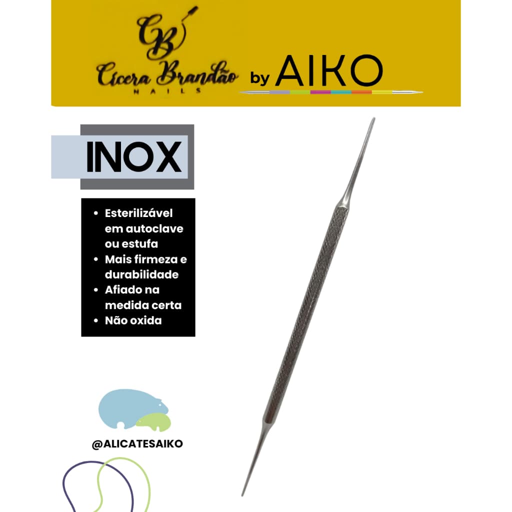 Cicera Brandão by Aiko bisturi inox Manicure Pedicure palito manicure profissional palito bastão