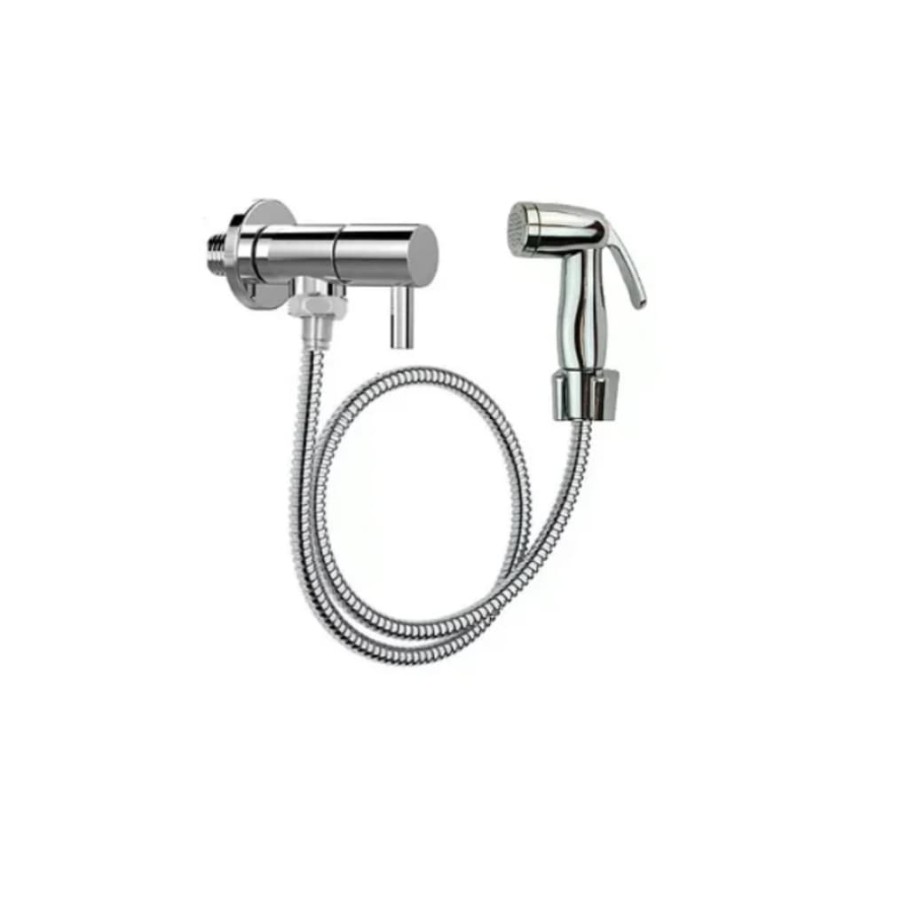 Ducha Higiênica Banheiro Em Abs Soft Cromada Mangueira 1,2 Metros