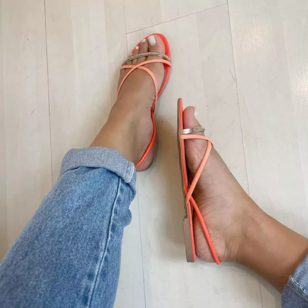 Sandalia Rasteira Chinelo Kara D Santa Gaspea Novidade