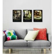 Kit Quadros Decorativos 3 Peças Senhor dos Anéis Filme o Hobbit Medieval Frodo Aragorn Legolas