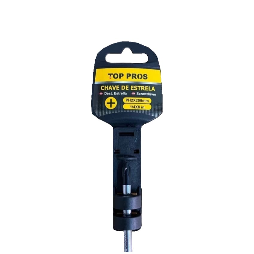 Chave Philips Profissional TOP PROS PH2X200MM Chave Estrela Com Cabo Emborrachado - XUXU BELEZA