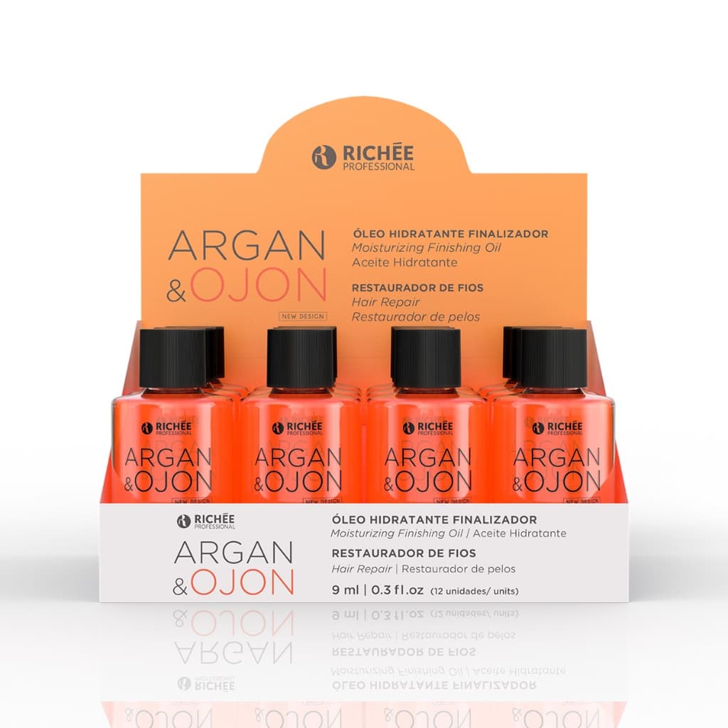 Richée Argan e Ojon Oil Display 12x9ml Hidratante e Finalizador