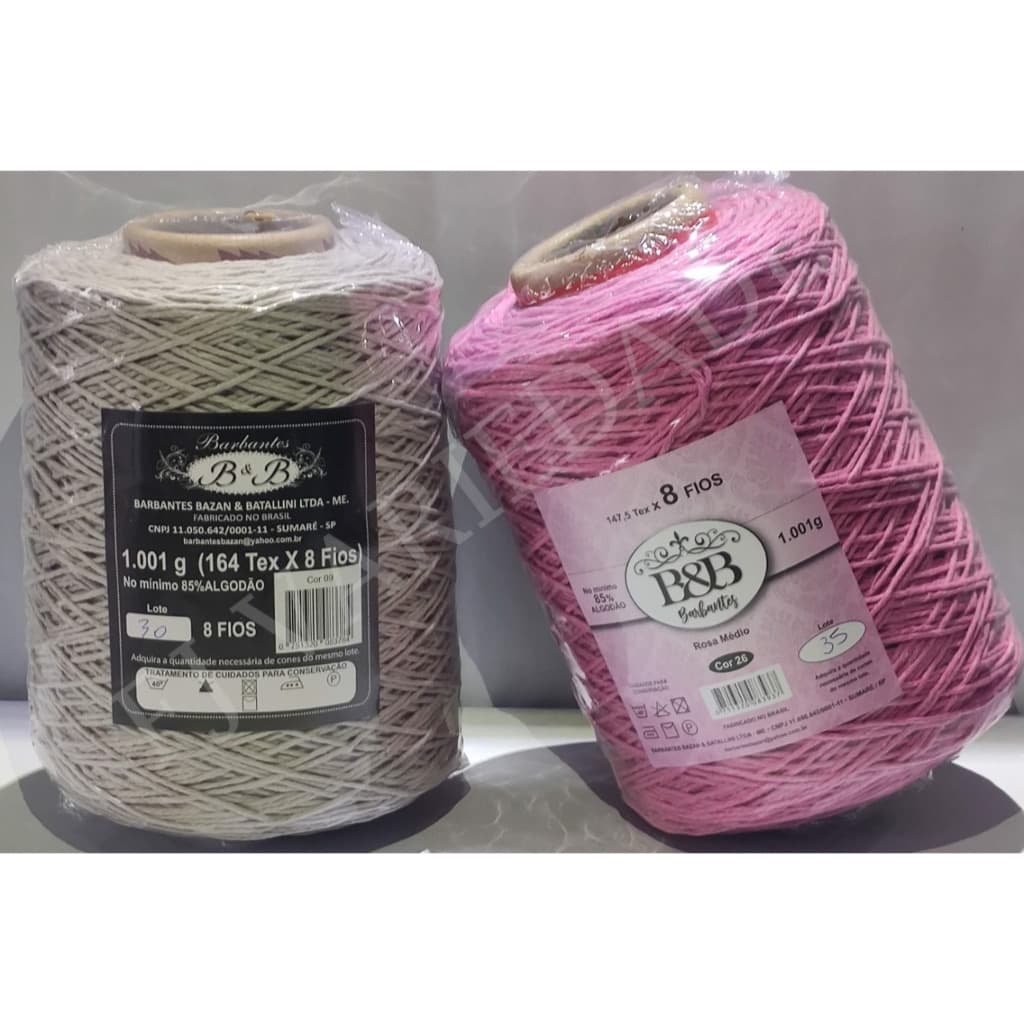 2 Barbantes B&B 1KG /6 ou 8 Fios -Escolha suas Cores