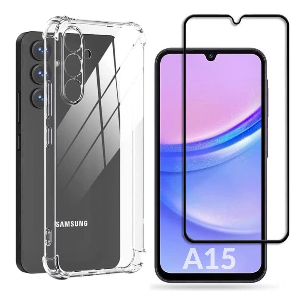 Capinha Samsung A15 + Pelicula De Vidro 3D Full Cover