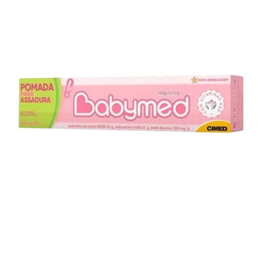 Pomada preventiva para assaduras Babymed Menina caixa 45g