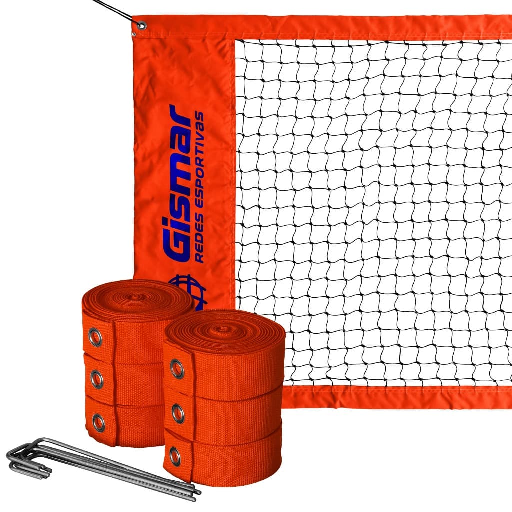 Kit Multisport Gismar Pro Laranja - Rede Oficial + Fita Marcação