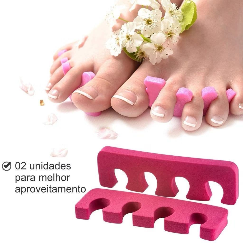 Separador de Dedos Pé Pedicure Profissional Reutilizável em EVA Multicolorido.