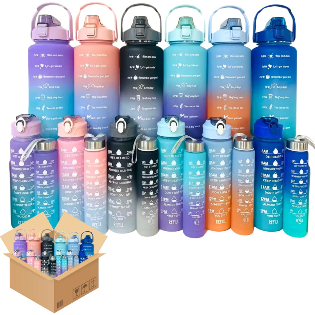 Garrafa Agua Squeeze Galão Com Adesivos Lembretes beber Agua novo estilo 7SEVEN