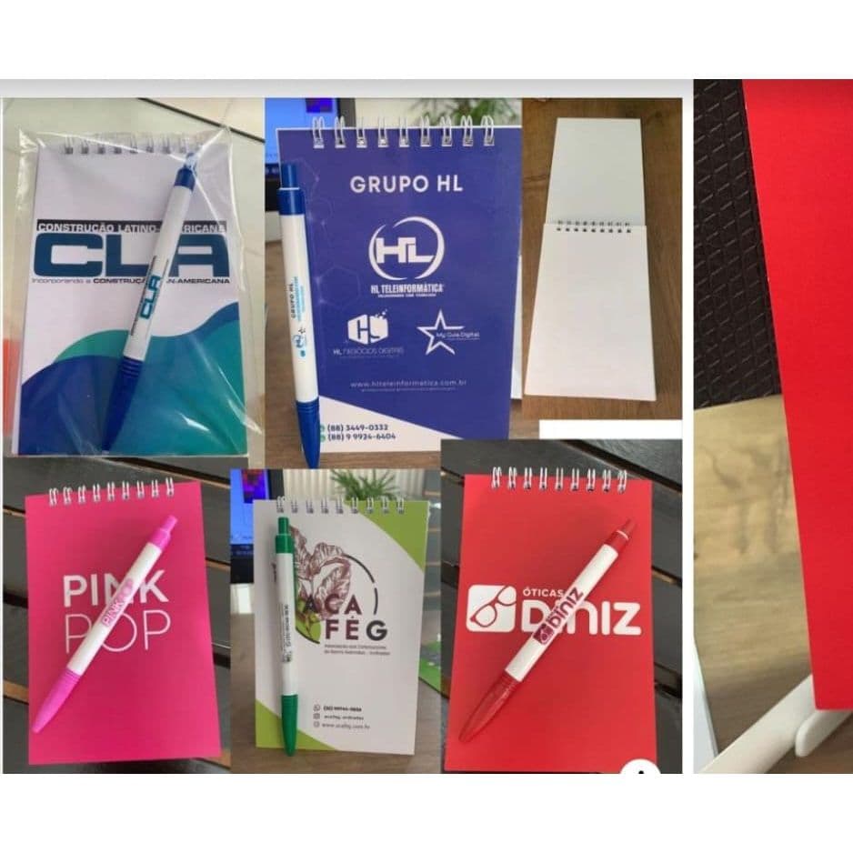 50  kits  de Bloquinhos personalizados com canetas para  empresa eventos corporativos  , brindes