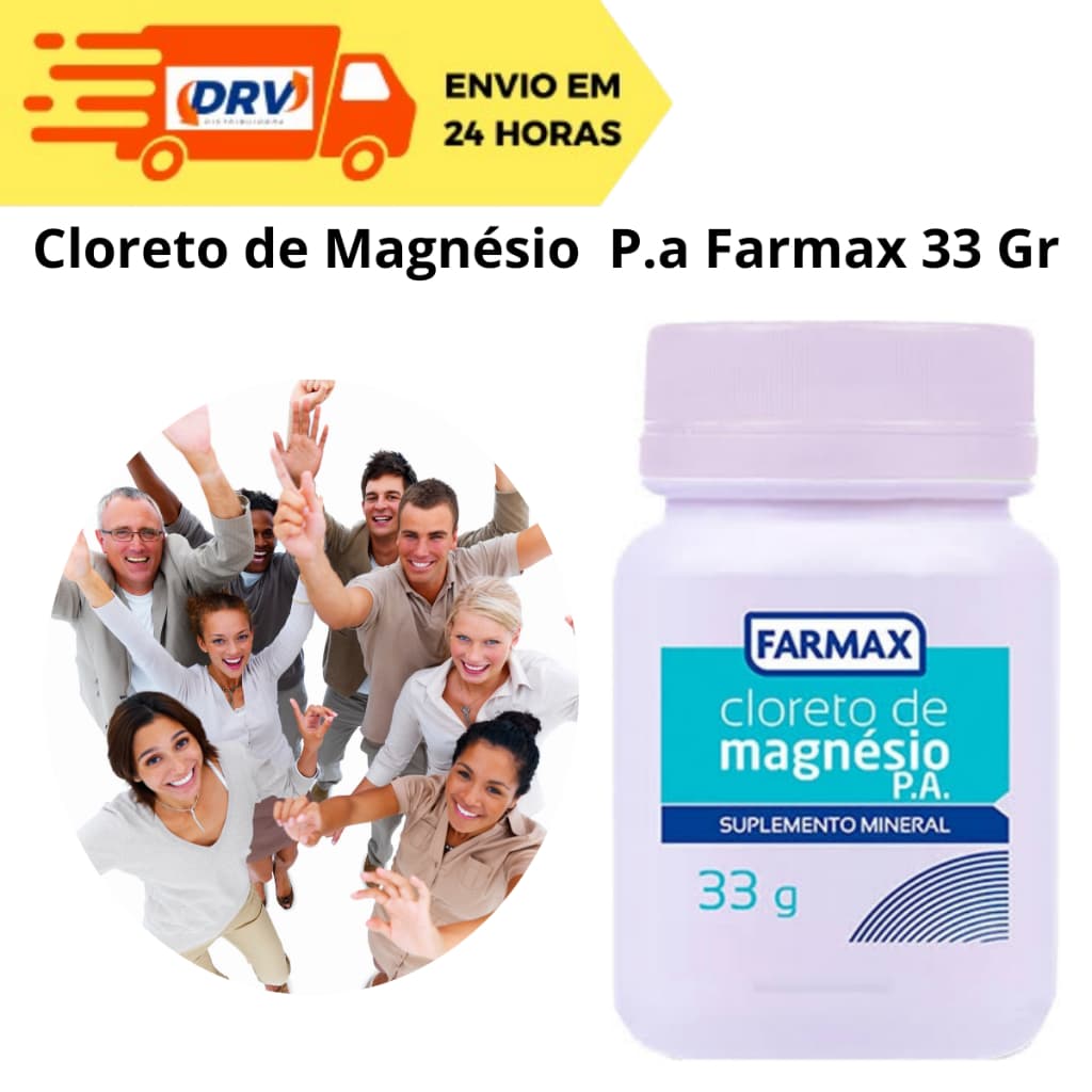 Cloreto de Magnésio Farmax  P.A 33 Gr Pó  - Cloreto de Magnésio