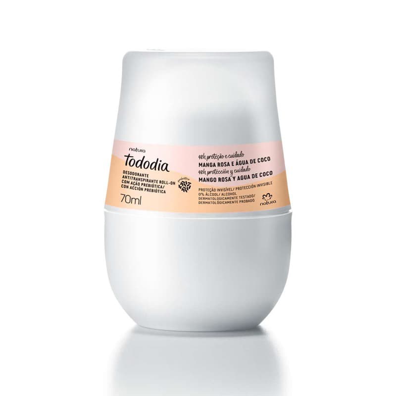 Desodorante Antitranspirante Roll on Tododia Manga Rosa e Água de Coco 70 ml - VAL: 01/26