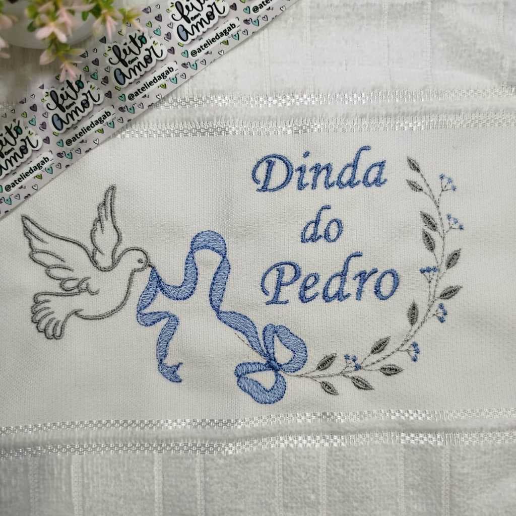Toalha para batizado Dindo ou Dinda
