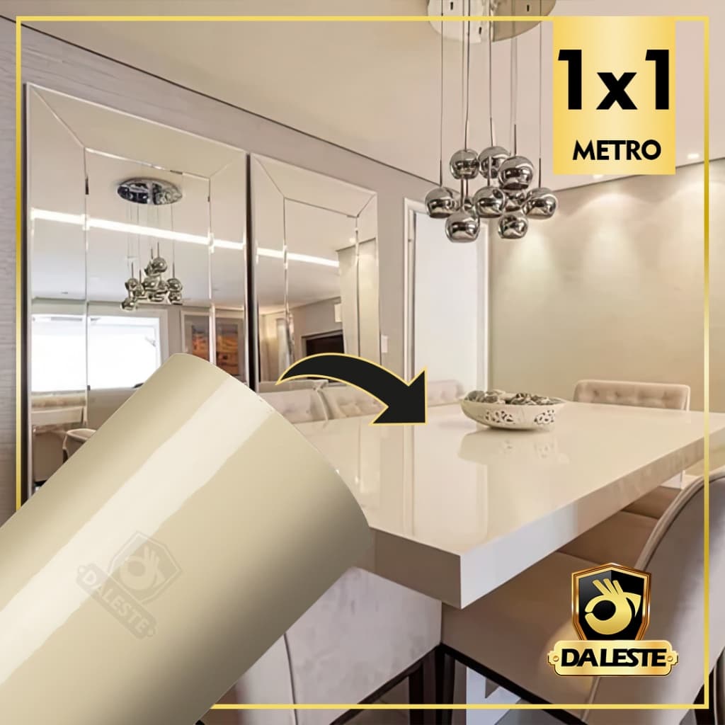 1 Metro X 1 Metro Adesivo Laca Bege Leitoso White Off Para Móveis Decoração Vidro