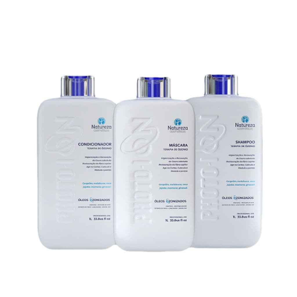 Kit Terapia de Ozônio 1L (Shampoo + Condicionador + Máscara) - Natureza Cosméticos