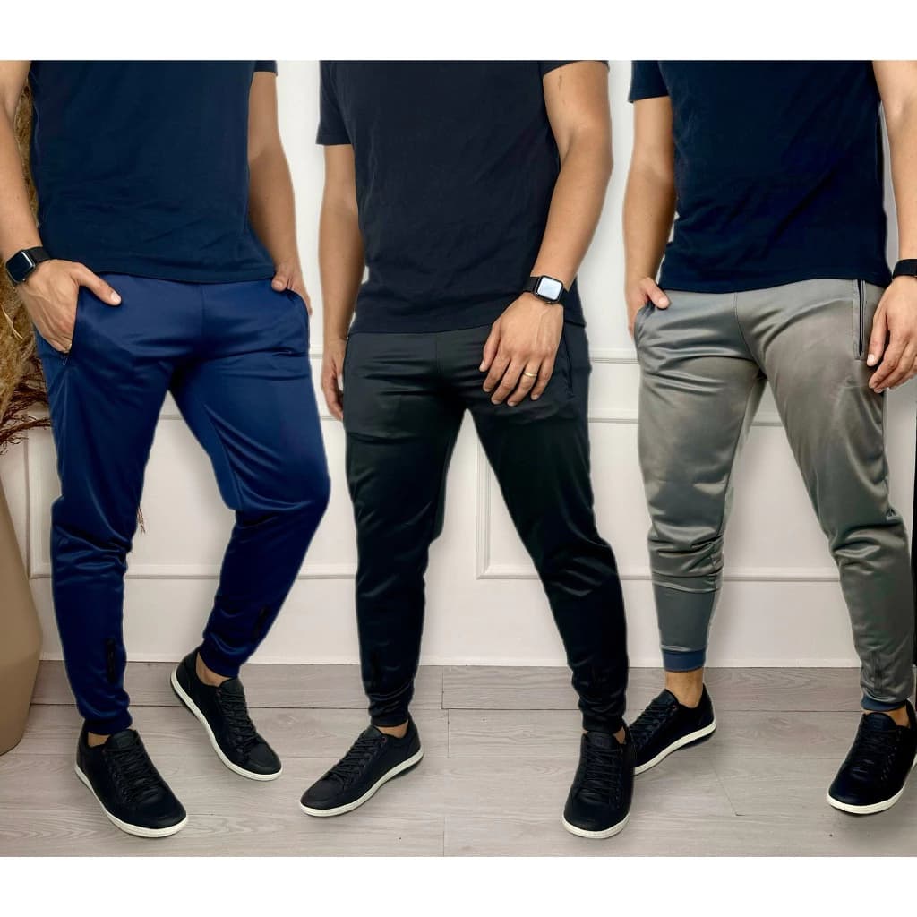 Kit 3 Calças Masculina Jogger Esportiva Para Academia e treinos