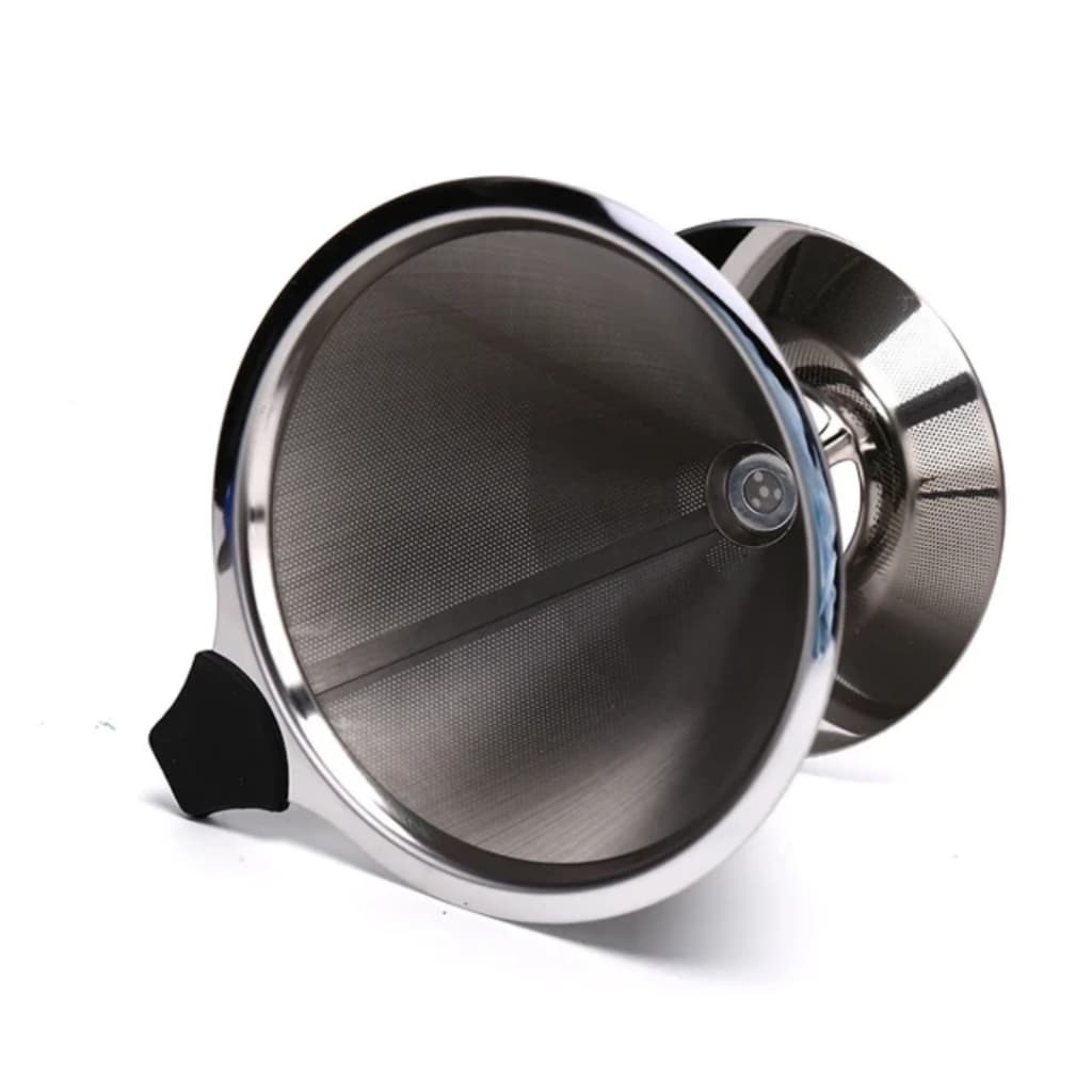 Coador Filtro De Café 15x7,5cm Aço Inox Sem Uso De Papel