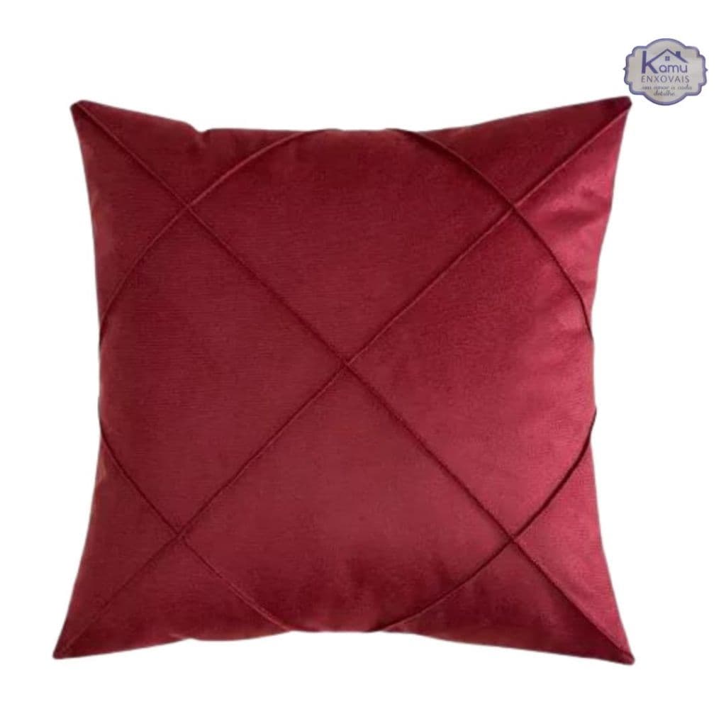 Capa de Almofada Grande 60x60cm Almofadão Suede Drapeada Decorativa