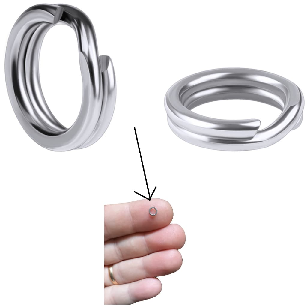 Micro Argola Split Ring 4,5mm inox P/ Isca miúda kit 50 unid