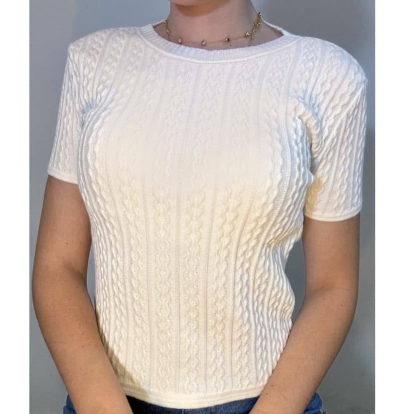 Blusa Camiseta Feminina Modal Trança Manga curta Moda TR14