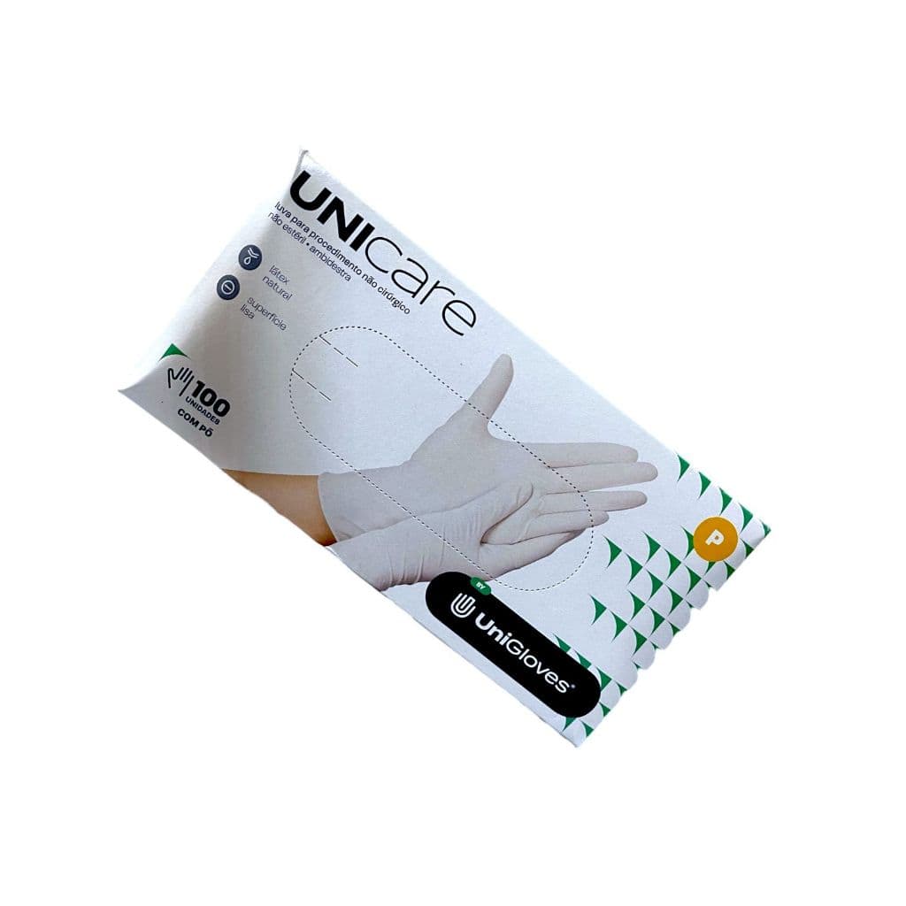 Luva de Procedimento Látex Branca - Unigloves