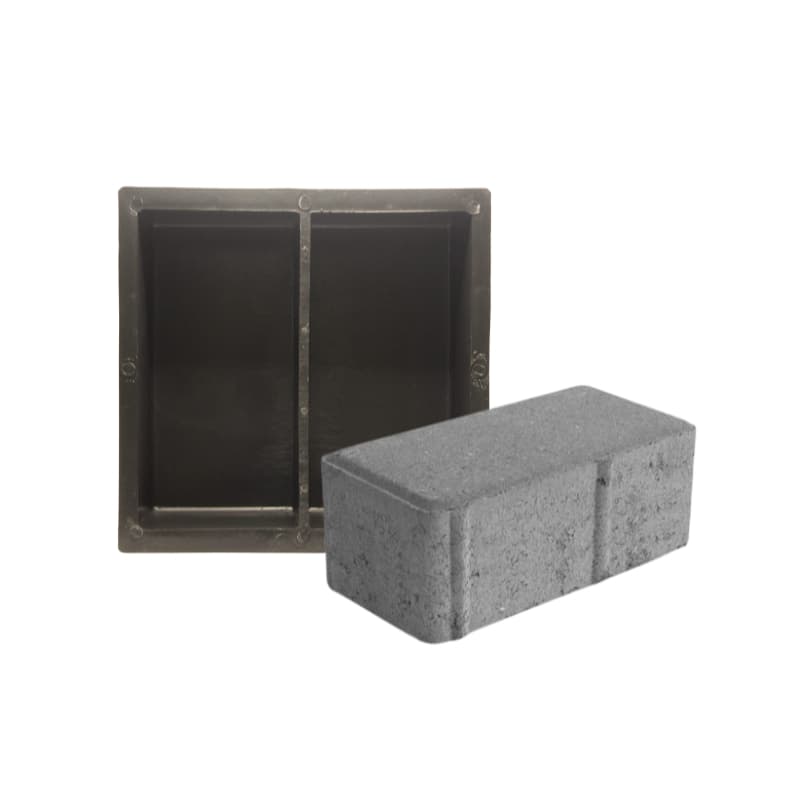 2 Moldes Forma Matriz de Bloco 20x10x8 p Transito Calçada Exterior Lajota Pedra