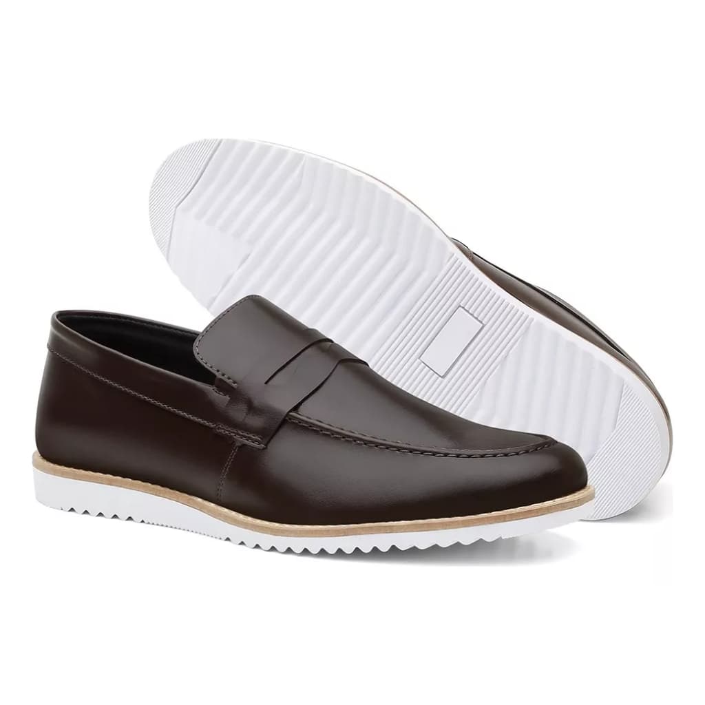 Sapato Masculino Oxford Mocassim Social Confortável Brogue Costurado Premium