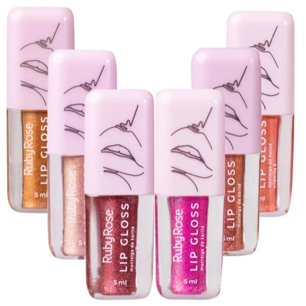 Lip gloss brilho (Glitter) Ruby Rose LIP GLOSS BRILHANTE -RUBY ROSE - HB-8234