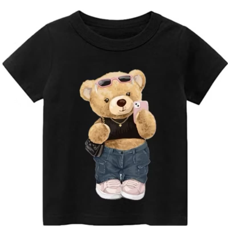 Camiseta Feminina Casual ursinha Estilosa T-Shirt estampada