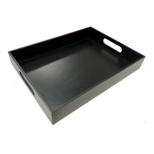 Bandeja Café Decoração Madeira Decorativa Preta de Cozinha Cantinho Do Café Grande Madeira Servir Grande MDF 40x30cm