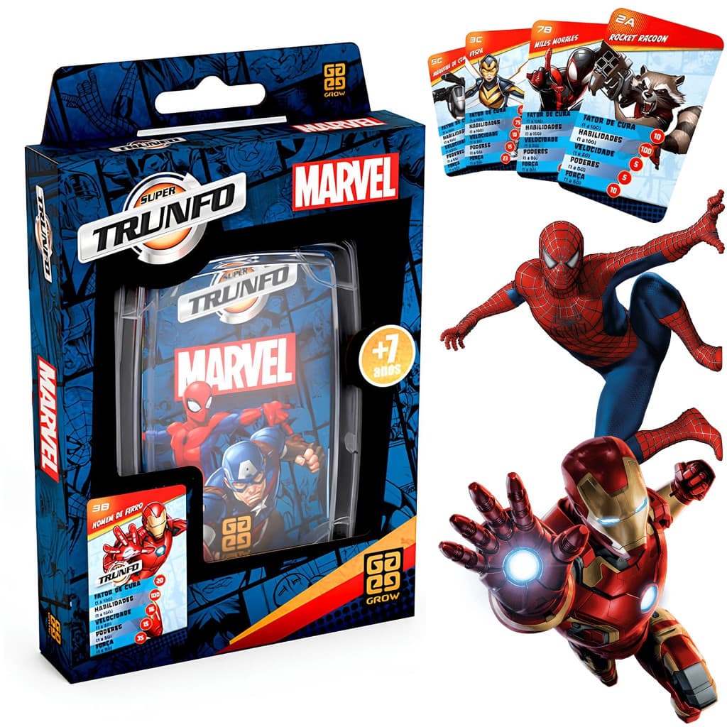 Jogo de Cartas Super Trunfo 32 Cartas Grow Original Temático