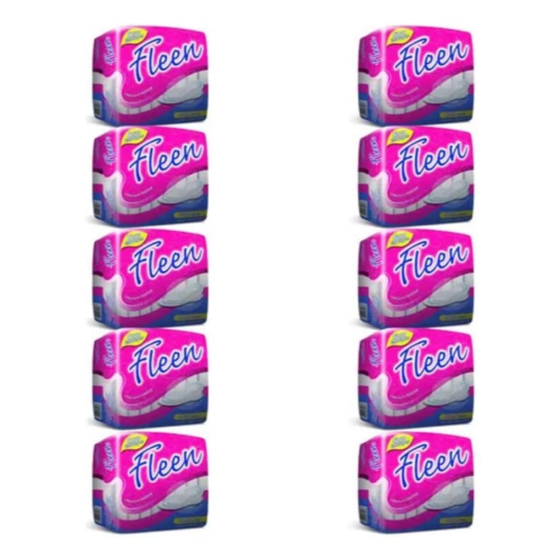 Kit 3 Pct Absorvente Feminino Fleen C/ Abas (24 Unidades)