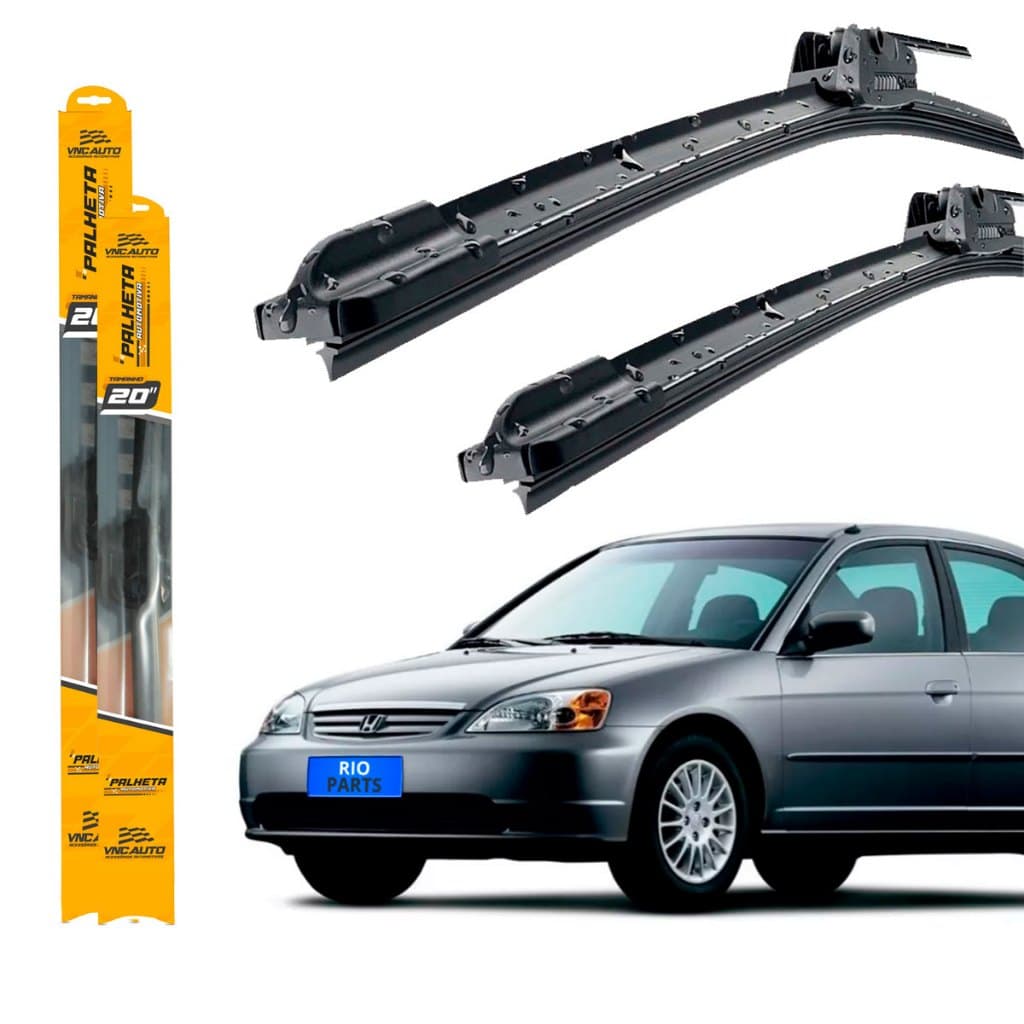 Par Palhetas Limpador De Parabrisa Dianteiro Para Honda Civic 2001 2002 2003 2004 2005 2006
