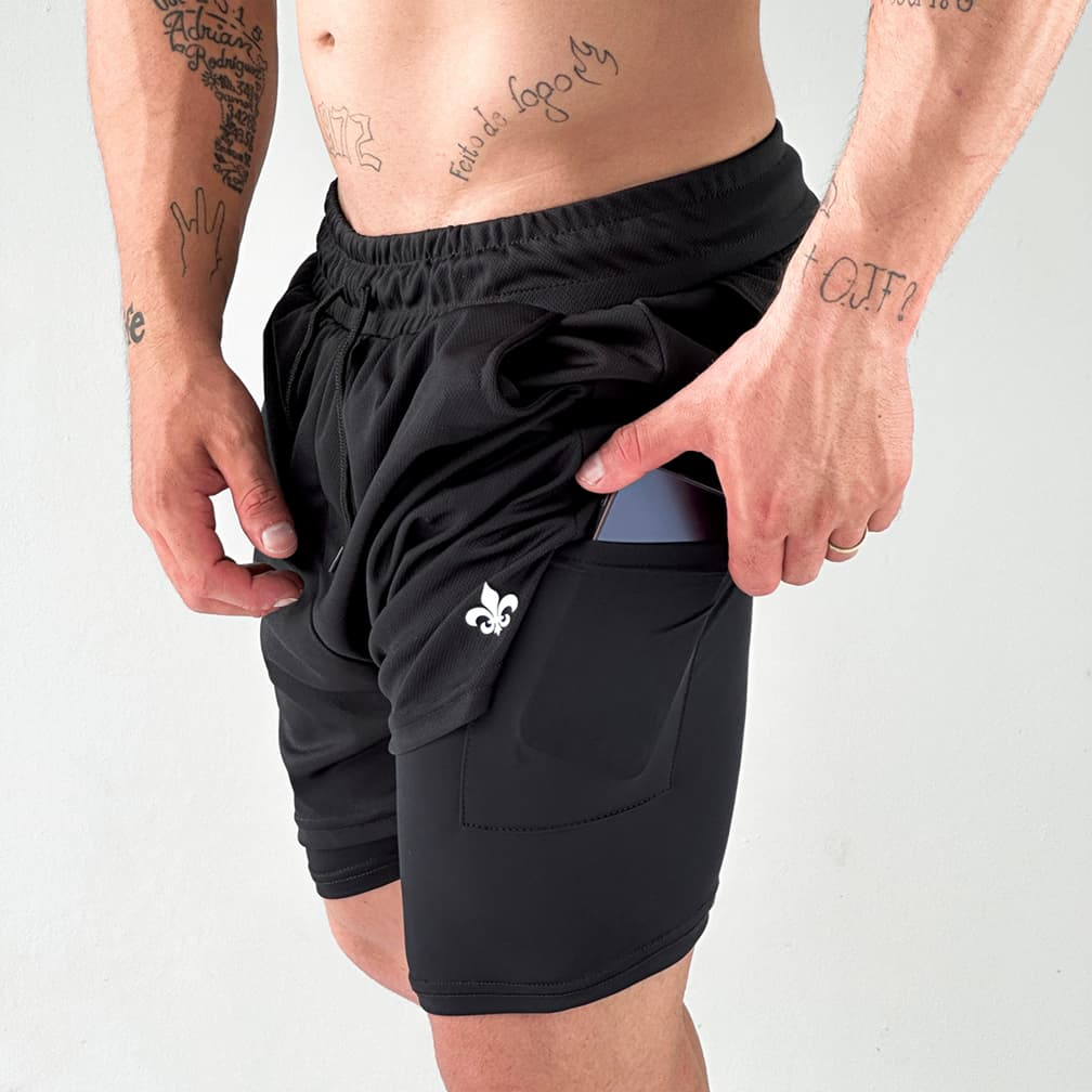 Bermuda Masculina  2 em1 Impire Forro