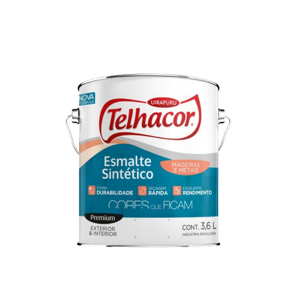 Telhacor Esmalte Sintético Acabamento Brilhante 3,6LT - Escolha sua cor