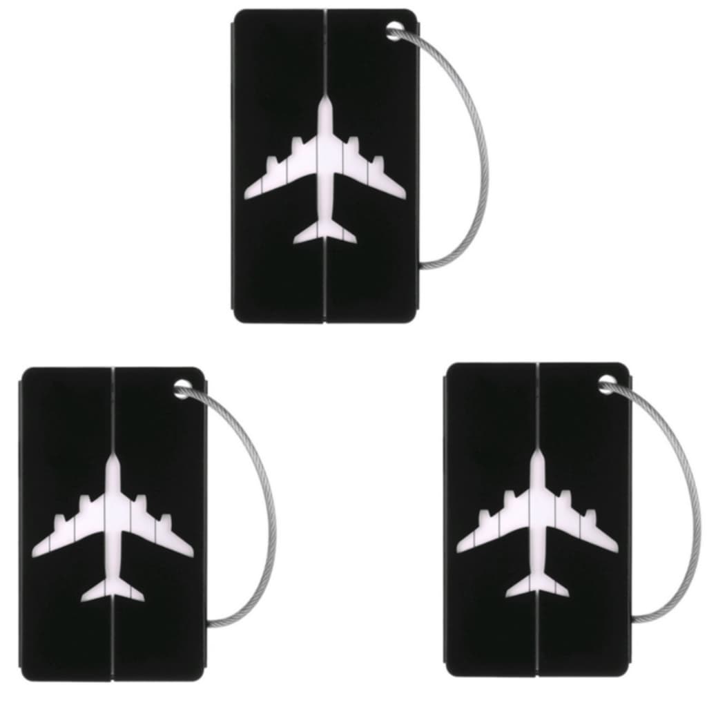 Kit 3 Etiqueta tag de identificação para mala de viagem